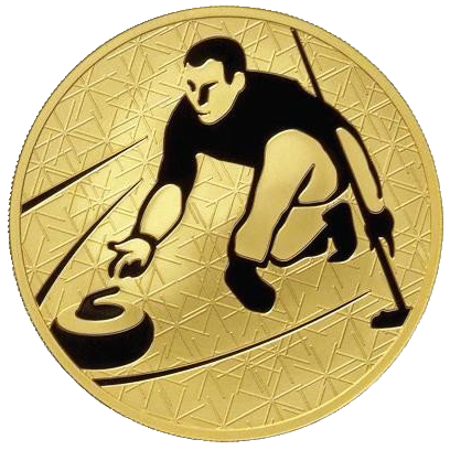 200 рублей 2010 года «Зимние виды спорта. Керлинг»