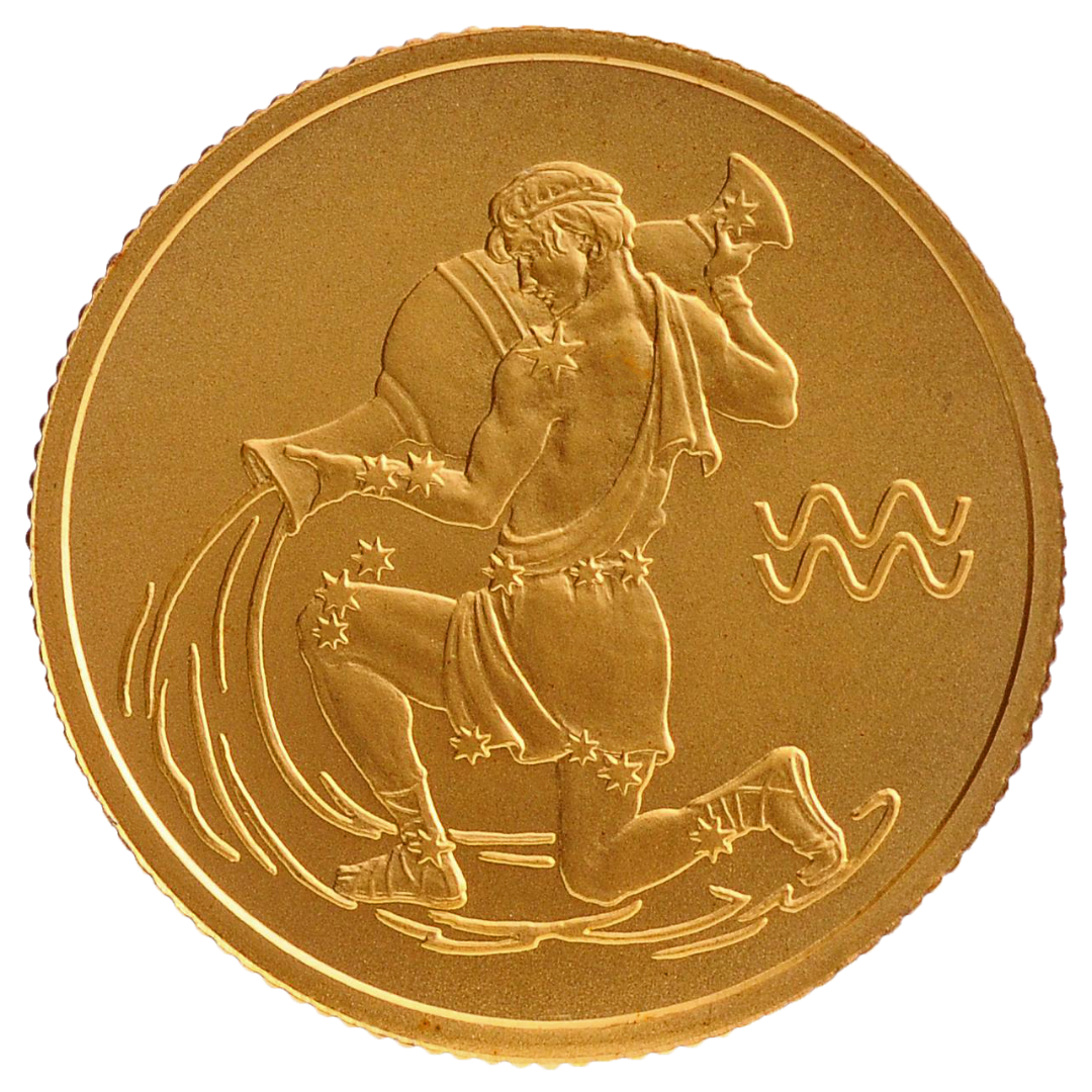 25 рублей 2003 года «Знаки Зодиака. Водолей». Золото