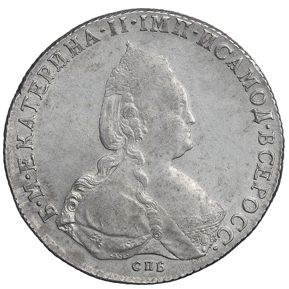1 рубль 1786 года СПБ ЯА TI