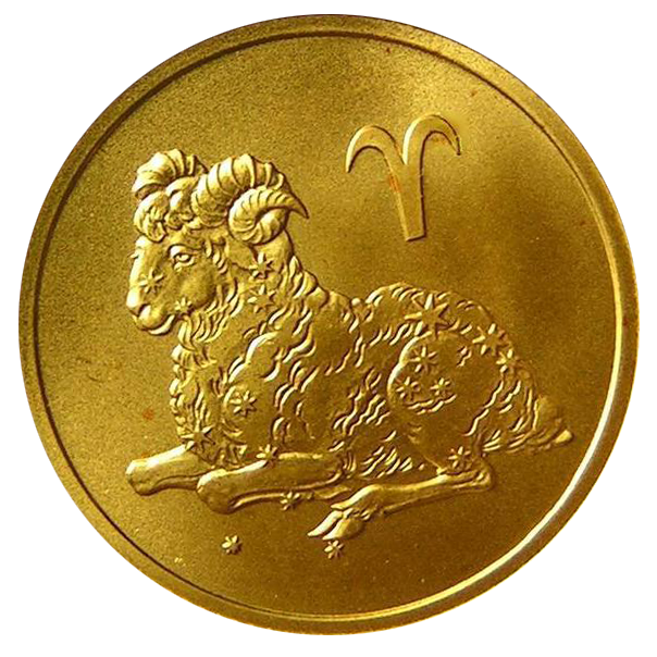 25 рублей 2003 года «Знаки Зодиака. Овен». Золото