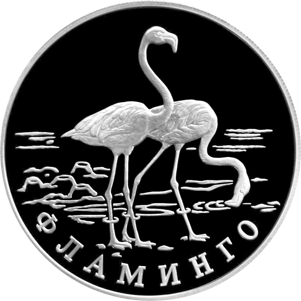 1 рубль 1997 года «Фламинго. Красная книга» Proof