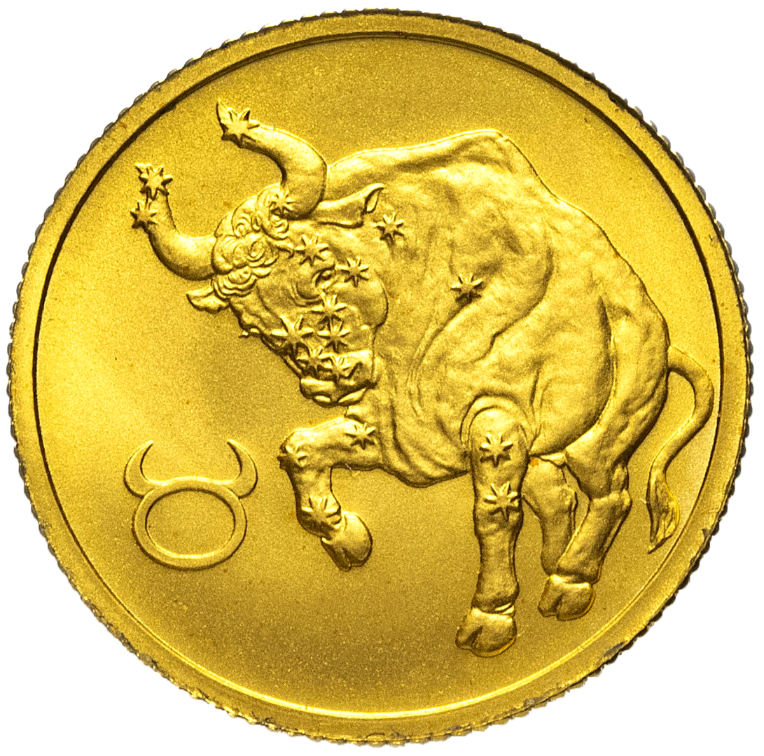 25 рублей 2003 года «Знаки Зодиака. Телец». Золото