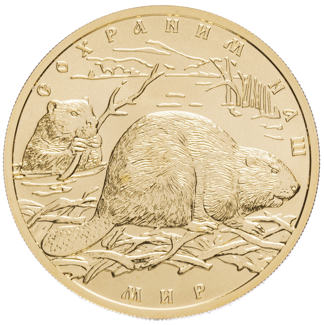 100 рублей 2008 года «Сохраним наш мир. Речной бобр». UNC