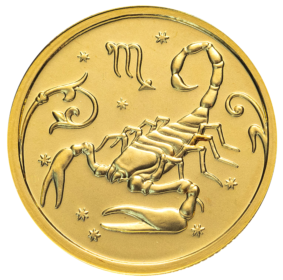 25 рублей 2005 года «Знаки Зодиака. Скорпион». Золото