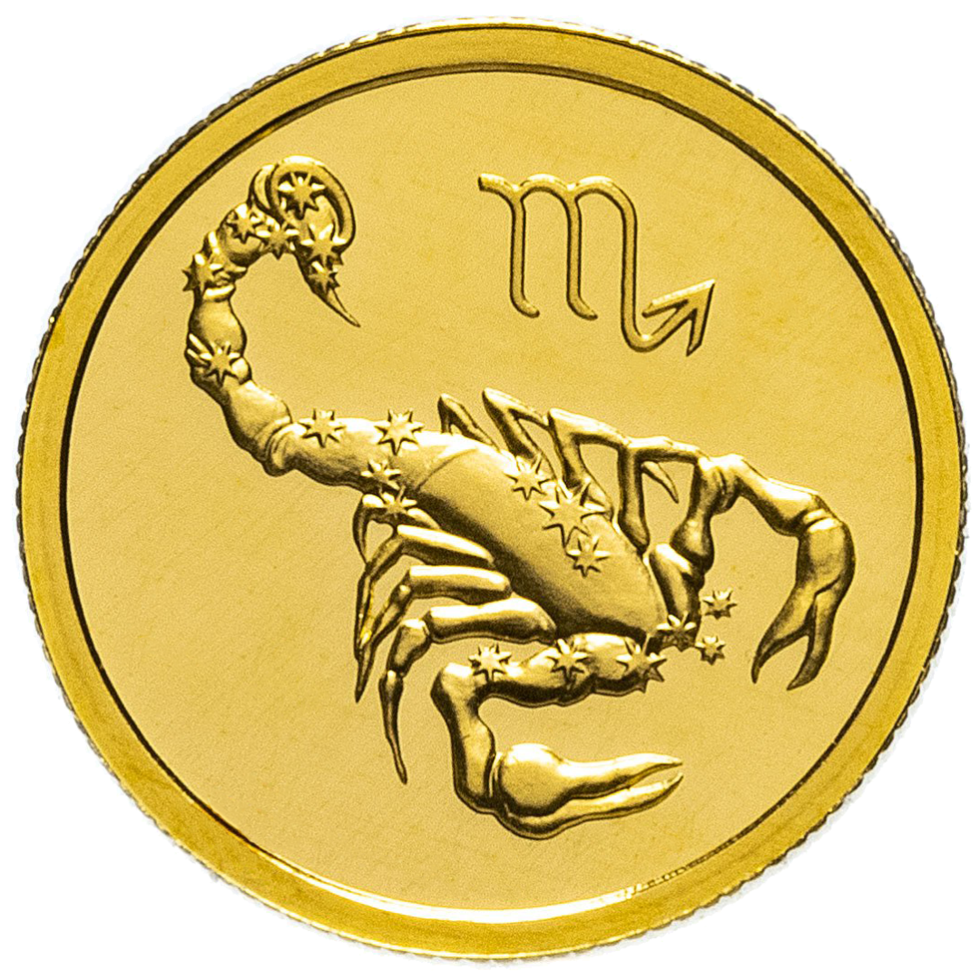 25 рублей 2002 года «Знаки Зодиака. Скорпион». Золото