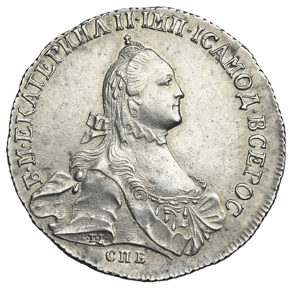 Полтина (50 копеек) 1764 года СПБ СА TI