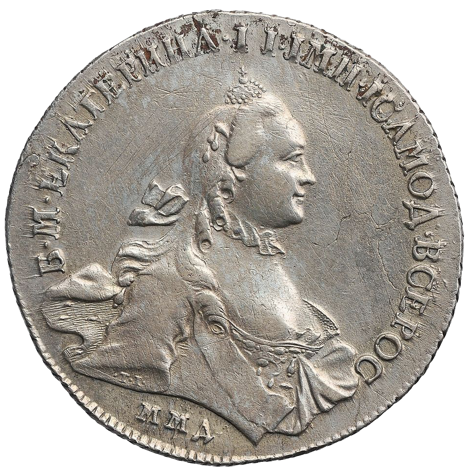 1 рубль 1762 ММД ДМ TI
