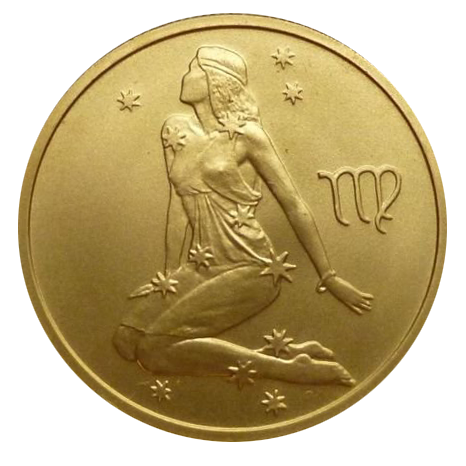 25 рублей 2002 года «Знаки Зодиака. Дева». Золото
